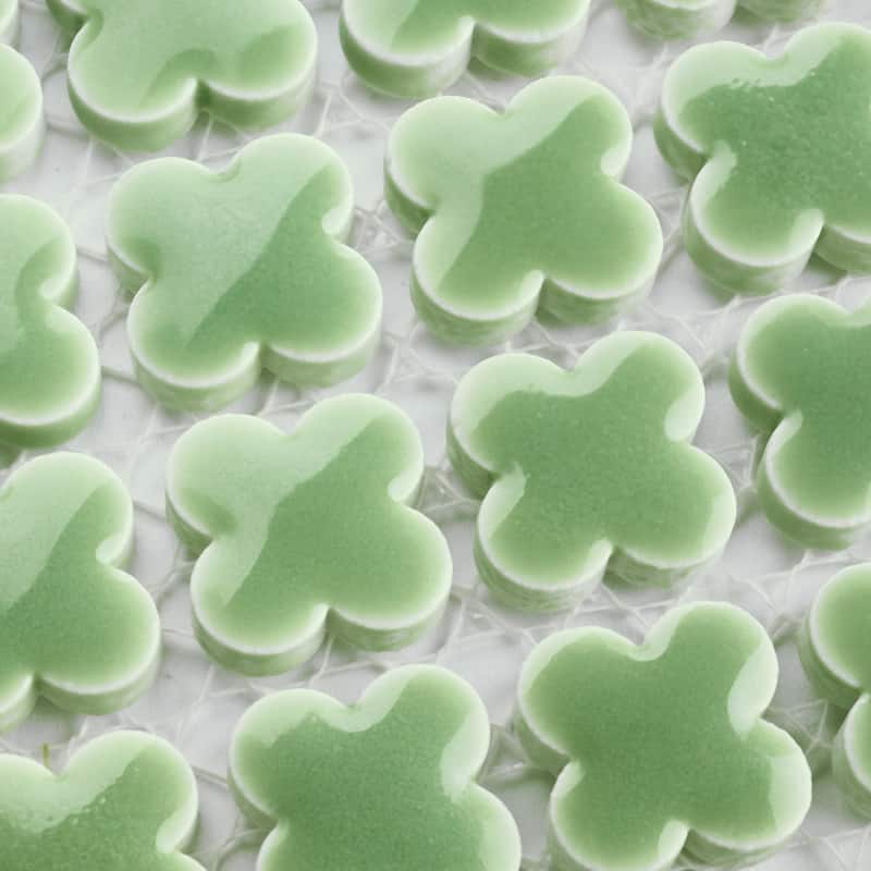 Merola Tile Fioretti Glossy Grass Green 12" x 12" Porcelain Floor and Wall Tile