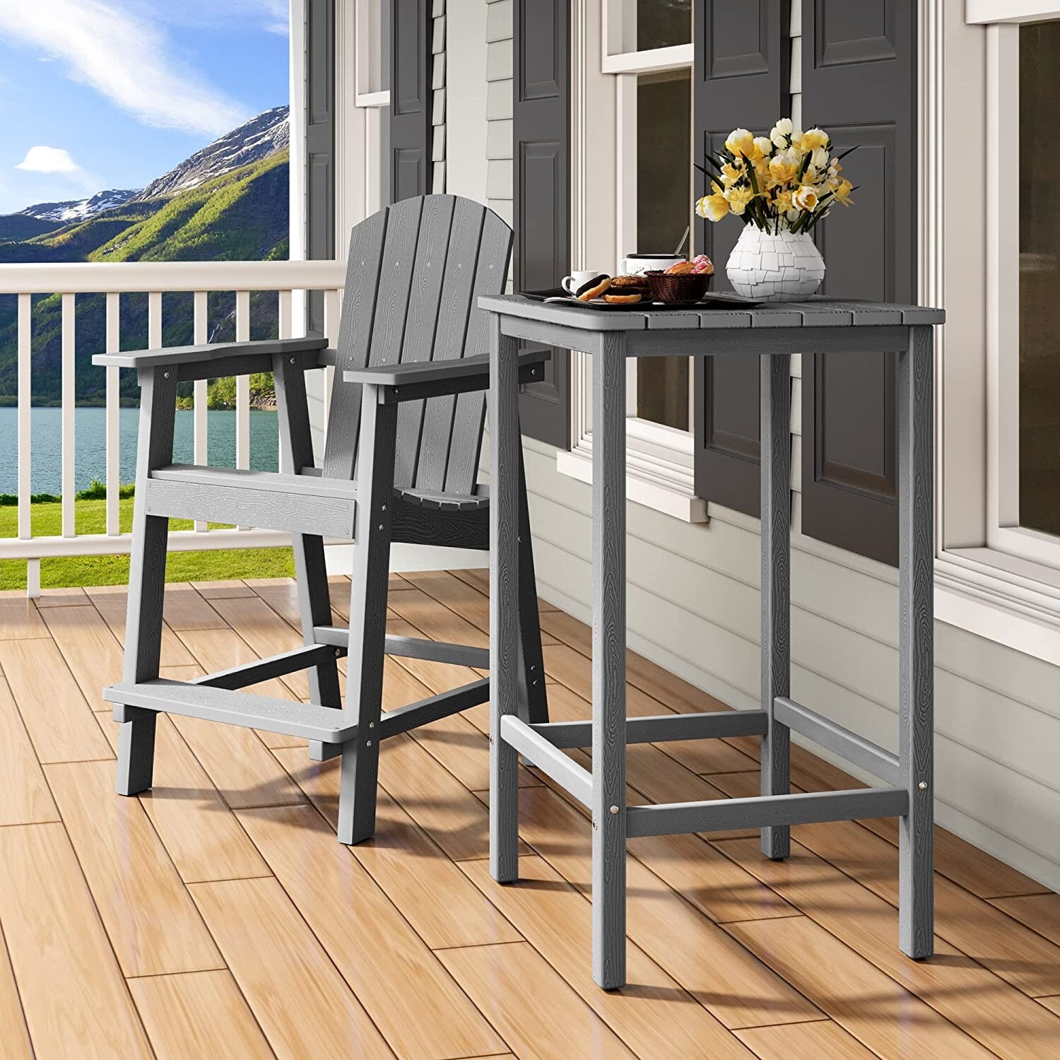 Adirondack shop bar set