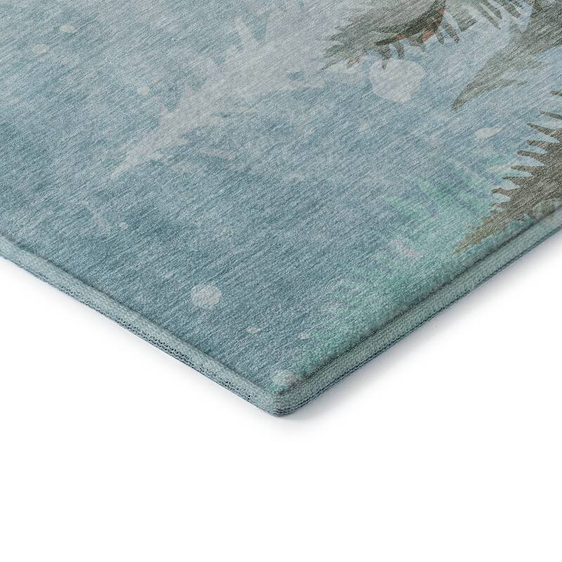 Premium Washable Super Soft Winter Snow Reindeer Mayfield Rug