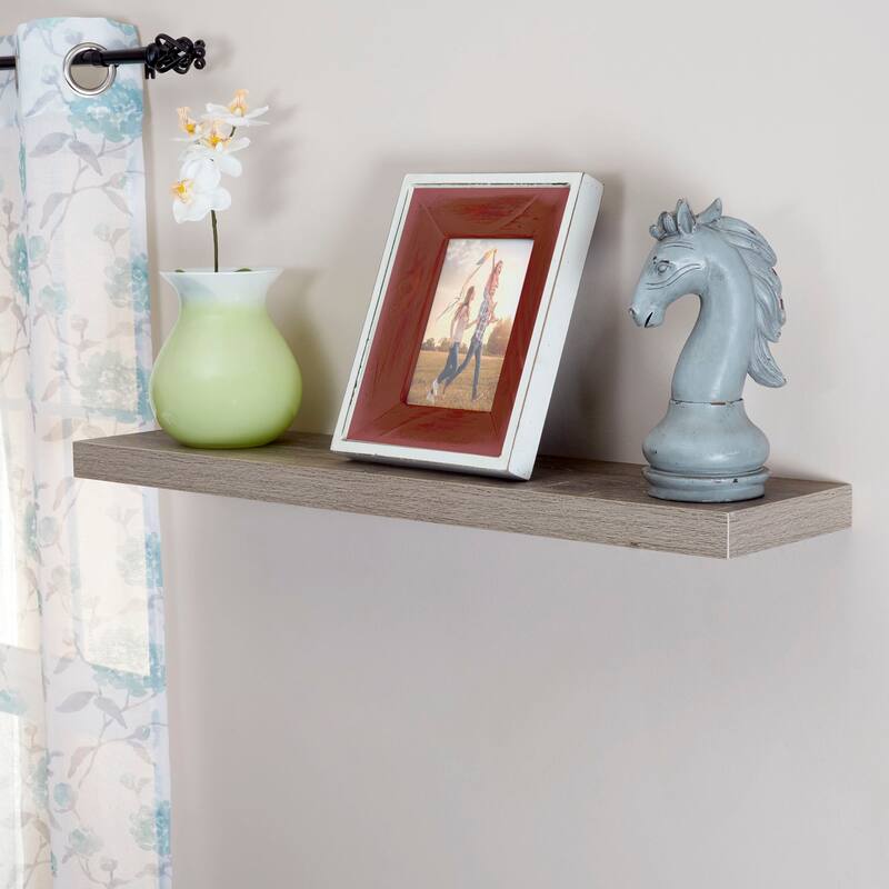 Household Essentials Ashwood Floating Shelf for Wall - 7.5"L x 32.0"W x 1.5"H