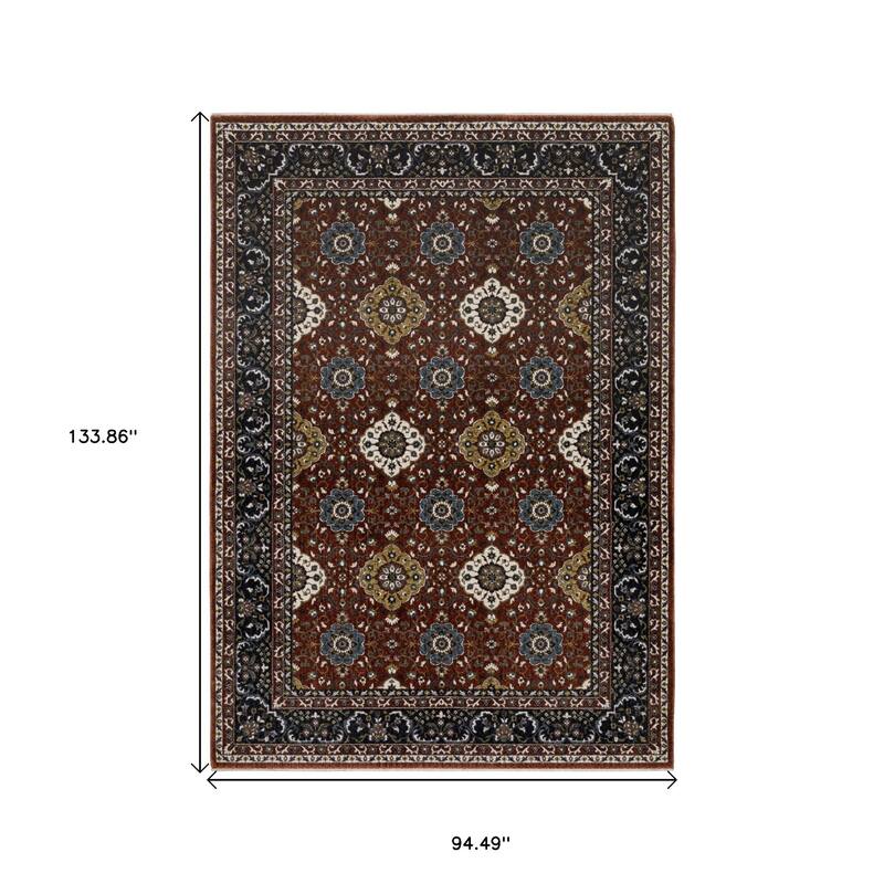 HomeRootsMedallion Traditional Rectangle Area Rug