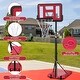 preview thumbnail 2 of 13, Use for Outdoor Height Adjustable Basketball Hoop, 44'' Backboard Portable Basketball Goal System with Stable Base and Wheels