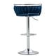 preview thumbnail 119 of 198, Modern Velvet Adjustable Swivel Bar Stools Set of 2
