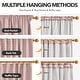 preview thumbnail 8 of 37, Living Room Curtains Back Tab Rod Pocket Faux Linen Blackout 2 Panels