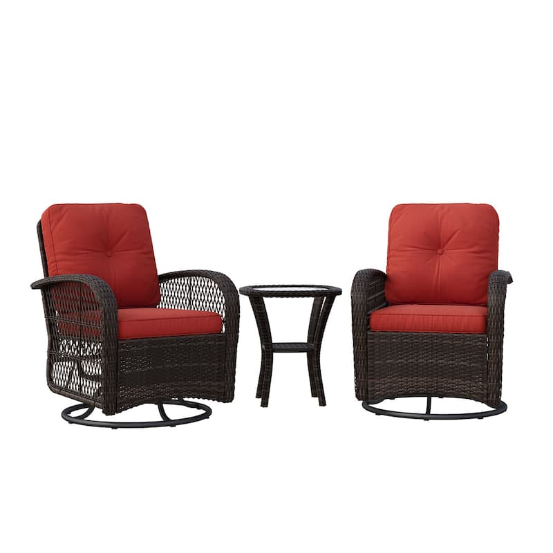 Outdoor Swivel Rocker Chairs Set of 2