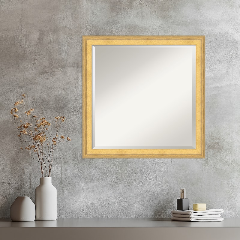 Owen Gold Beveled Wood Framed Wall Mirror - Owen Gold