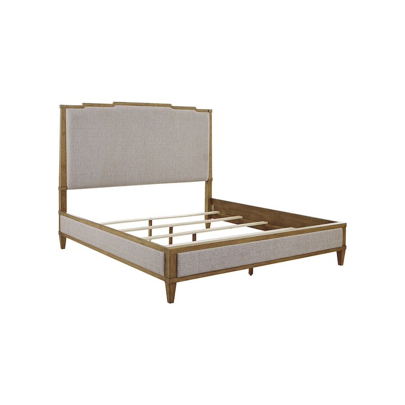 Signature Design by Ashley Sharlance Brown/Beige King Upholstered Panel Bed