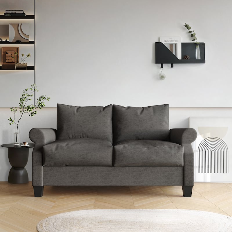 CraftPorch Classic Linen Upholstered Loveseat