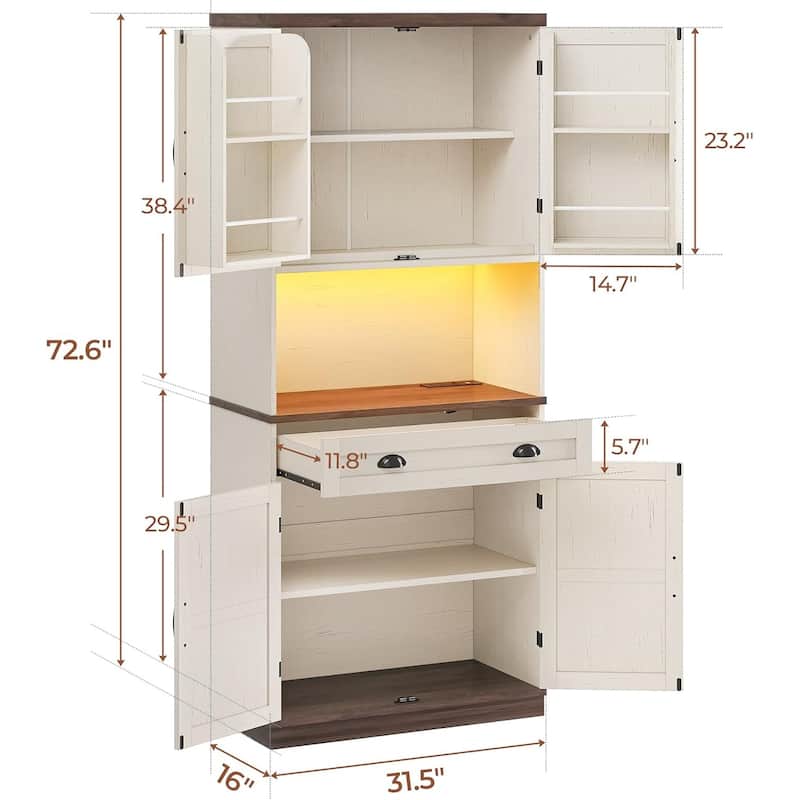 Farmhouse Kitchen Storage Cabinet Pantry Cabinet Home Bar