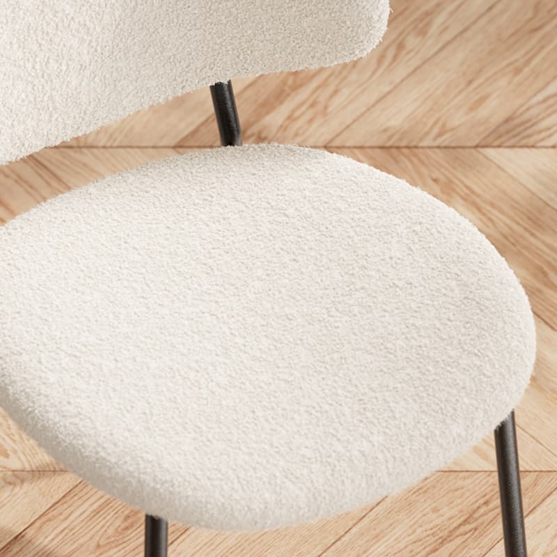 Upholstery Dining Chairs Set of 4 - Ivory White