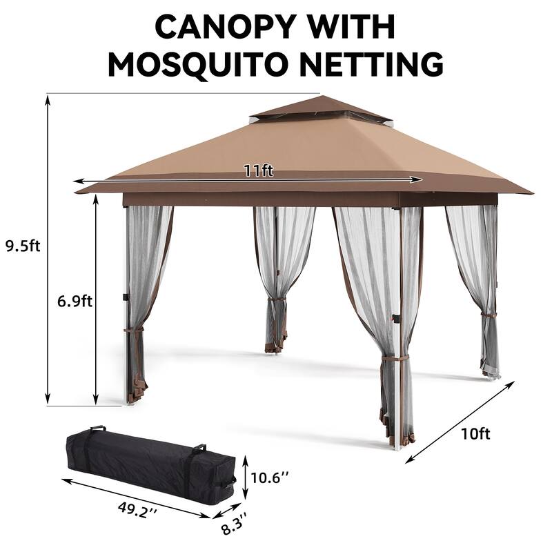 Gazebo Outdoor Pop up Canopy Tent with Curtains