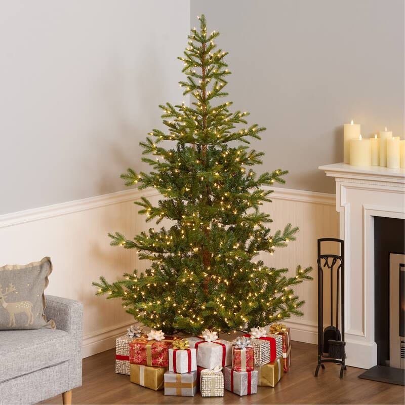 National Tree Company 6.5 ft. Norwegian Spruce Tree with Clear Lights - 6.5 Foot