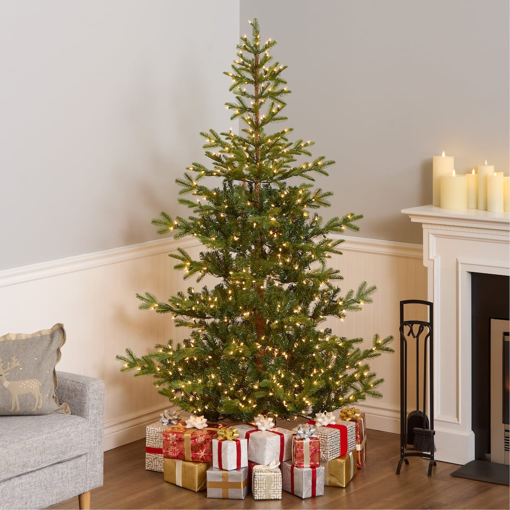 National Tree Company 6.5 ft. Norwegian Spruce Tree with Clear Lights - 6.5 Foot