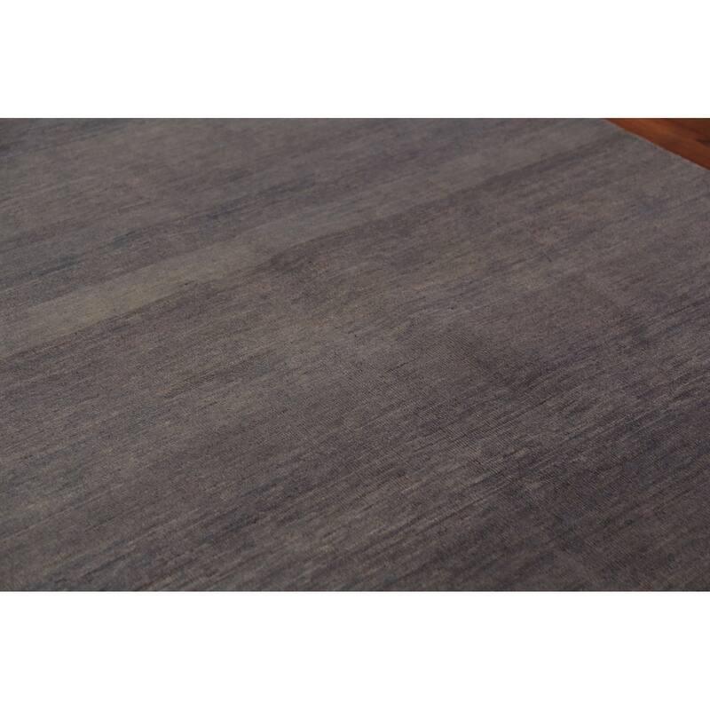 Grays & Blues Gabbeh Modern Area Rug Handmade Wool Carpet - 5'8" x 7'8"