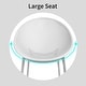 preview thumbnail 2 of 14, Set of 2 Modern Plastic Lounge Chair Plastic Legs with Polka Dots Spot Breathable for Patio Indoor Outdoor Use