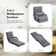 preview thumbnail 8 of 18, Costway Folding Floor Armchair w/ 6-position Adjustable Back & Lumbar - 69.5'' X 27'' X 5.5''