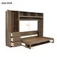 preview thumbnail 13 of 14, Full Murphy Bed Cabinet Beds Wall Bed wWardrobe&Drawers, Antique Gray