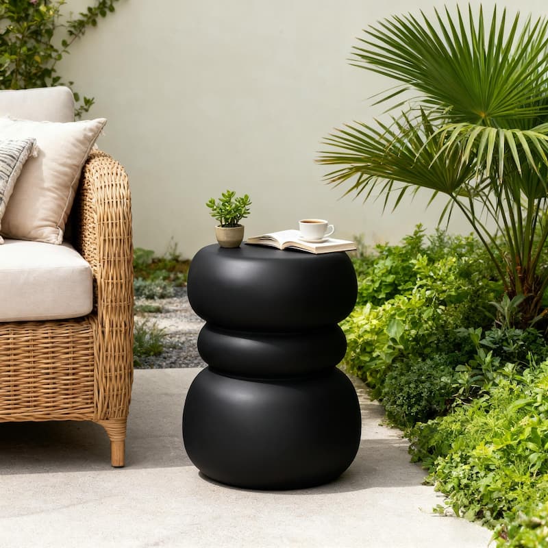 Outdoor Concrete Side Table End Table