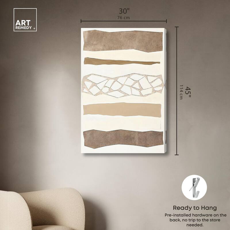 Relief Rifts I Canvas by Art Remedy, Gallery Wrapped