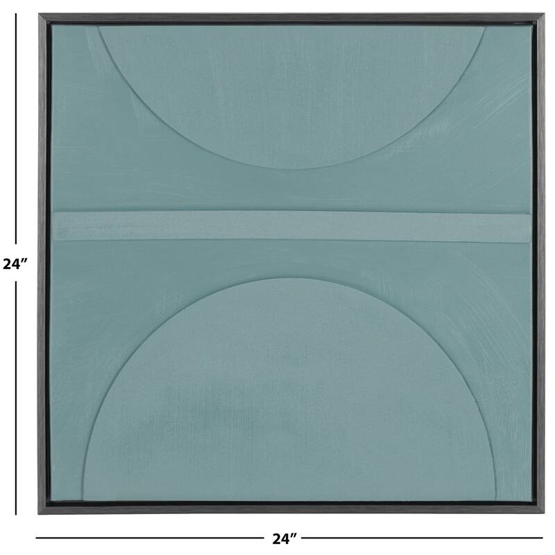 SAFAVIEH Home Around The Block 24-inch Blue/Grey Framed Wall Art - Blue Grey