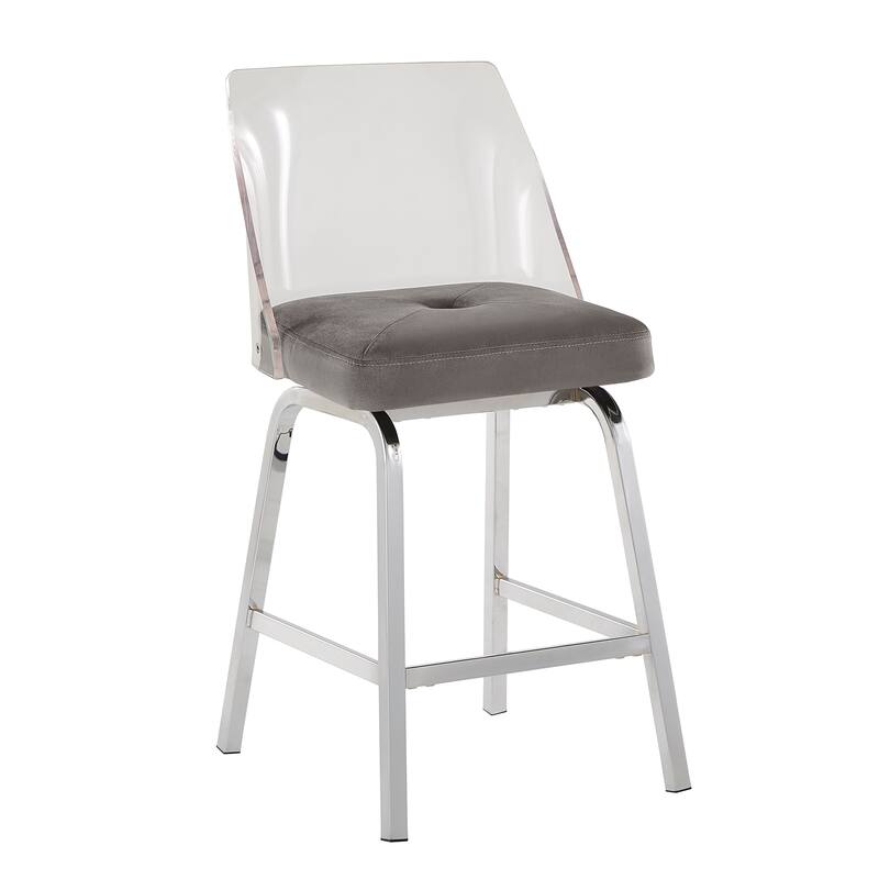 Lennox Velvet Counter Height Stools (Set of 2) by iNSPIRE Q Bold