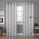 preview thumbnail 28 of 41, ATI Home Kochi Light Filtering Linen Blend Grommet Top Curtain Panel Pair 54" w x 108" l - Dove Grey
