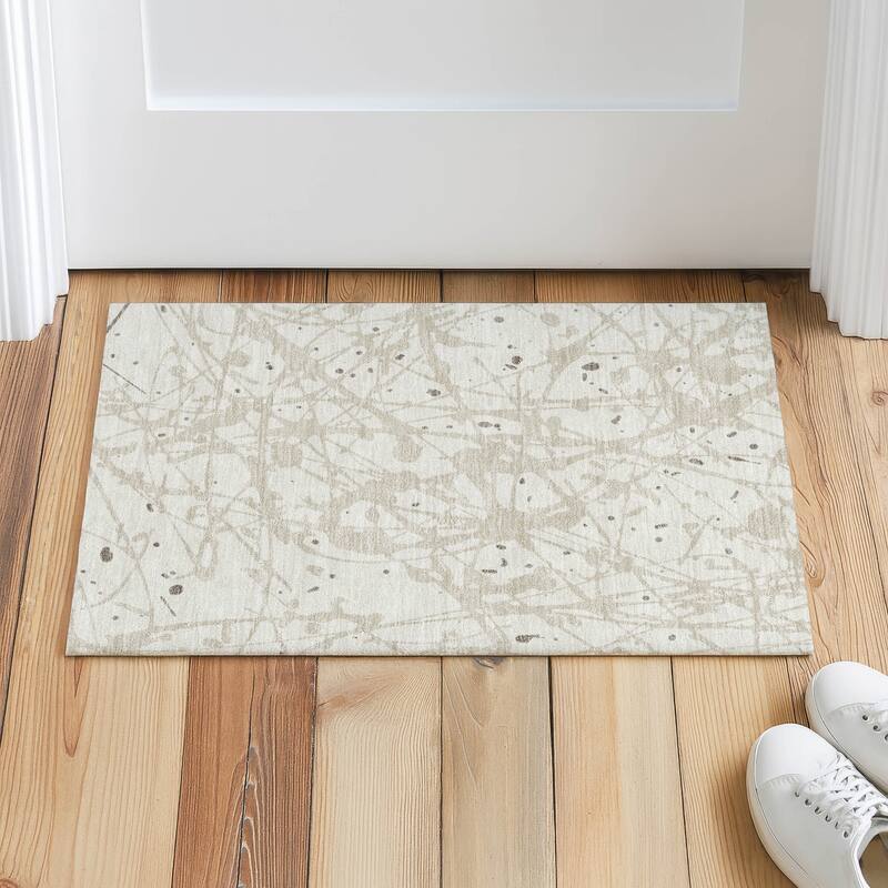 Machine Washable Indoor/ Outdoor Modern Campo Chantille Rug