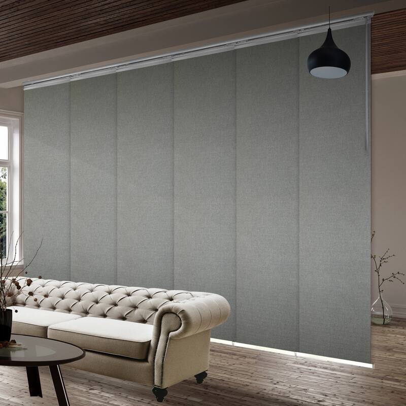 InStyleDesign Lucinda 6-Panel Single Rail Panel Track Extendable 70"-130"W x 94"H, Panel width 23.5" - 130"W x 94"H
