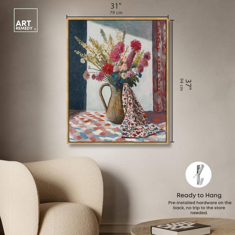 Draped in Flowers Canvas by Art Remedy