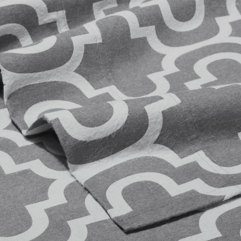 Superior Flannel Cotton Trellis Pocket Bed Sheet Set