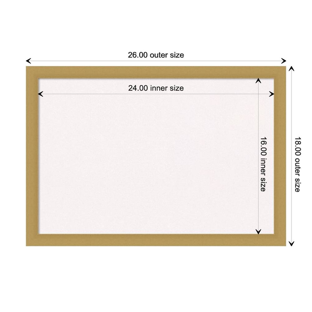 Grace Narrow Framed White Corkboard Bulletin Board