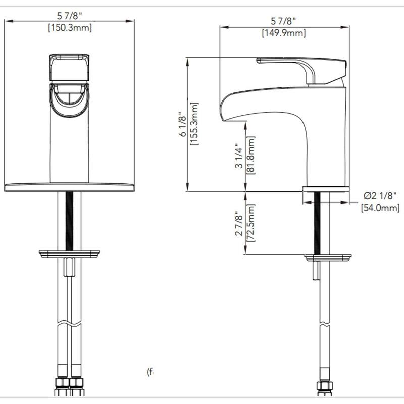 Miseno MNO5882L Cascade Single Hole Bathroom Faucet