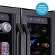 preview thumbnail 3 of 7, Newair 24” Built-in Dual Zone 18 Bottle and 58 Can Wine and Beverage Refrigerator and Cooler in Black Stainless Steel