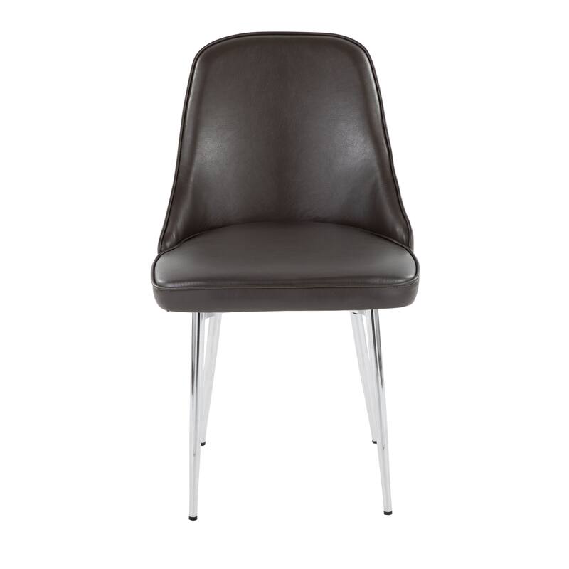 Silver Orchid Naldi Faux Leather Dining Chair - Set of 2
