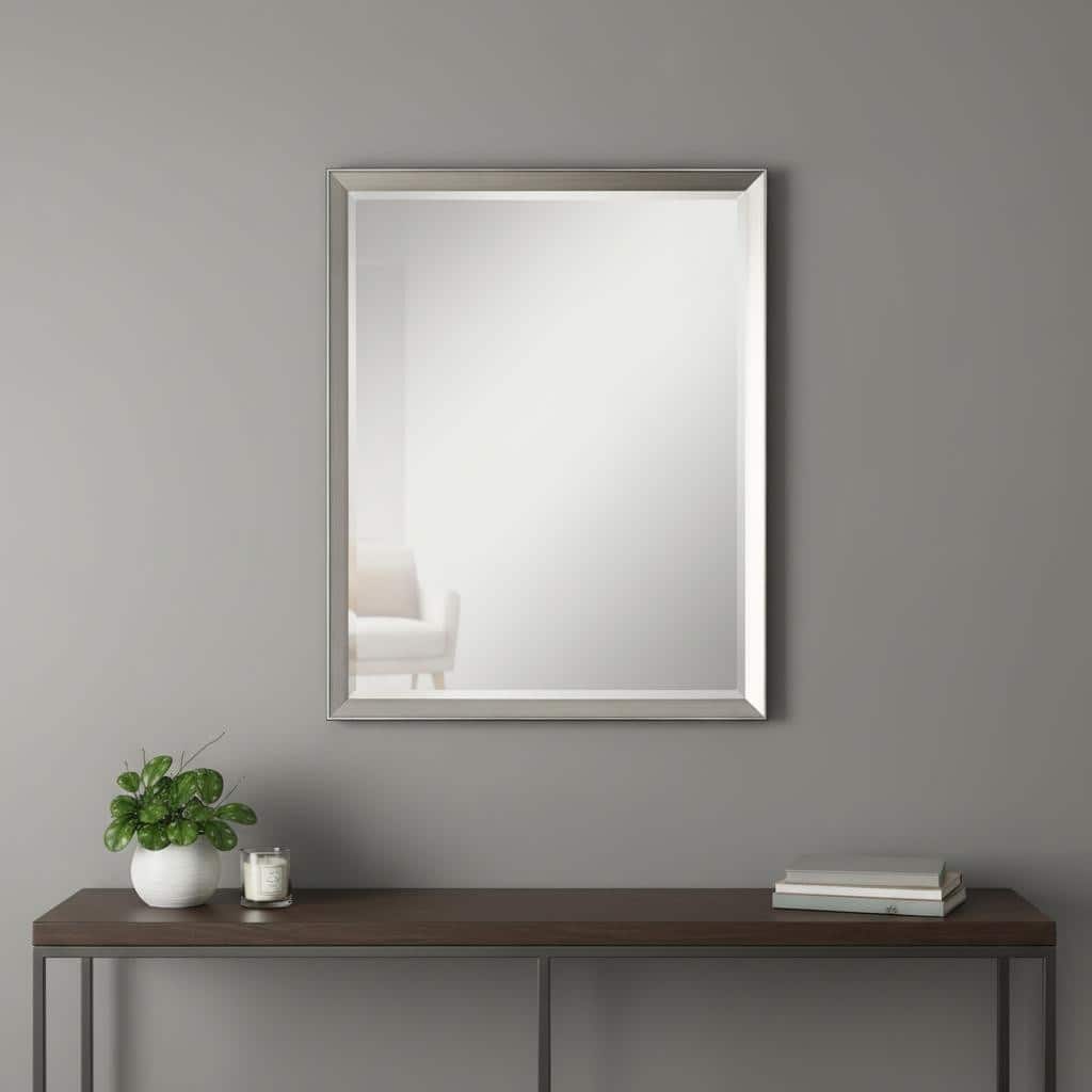 HomeRoots 40" Silver Framed Accent Mirror - 28.00 in. x 40.00 in. x 3.00 in.