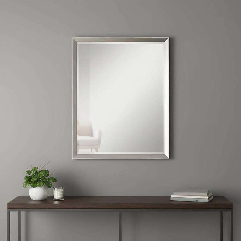HomeRoots 40" Silver Framed Accent Mirror - 28.00 in. x 40.00 in. x 3.00 in. - 28.00 in. x 40.00 in. x 3.00 in.