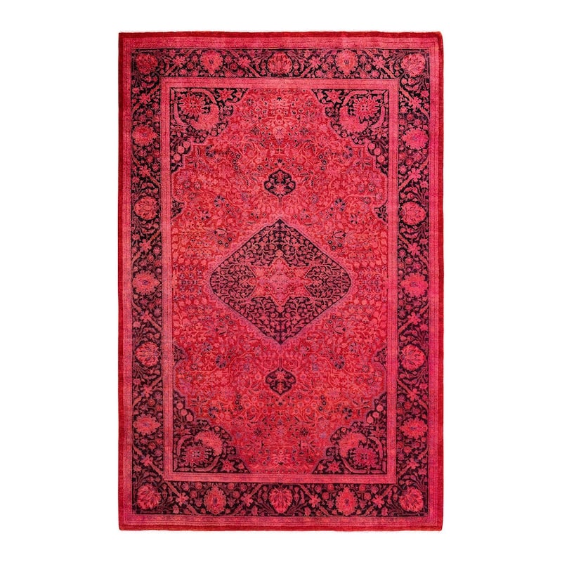 Overdyed, One-of-a-Kind Hand-Knotted Area Rug - Pink - 5' 1" x 7' 8"