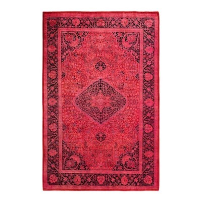 Overdyed, One-of-a-Kind Hand-Knotted Area Rug - Pink - 5' 1" x 7' 8"