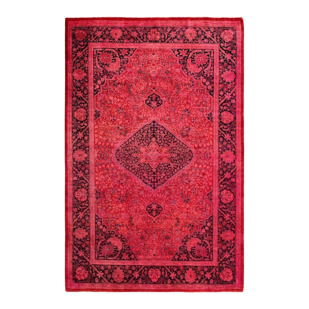 Overdyed, One-of-a-Kind Hand-Knotted Area Rug - Pink - 5' 1" x 7' 8"