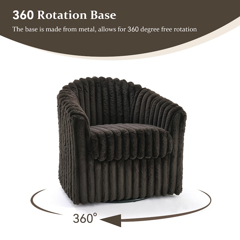 Single Sofa Armchair Swivel Barrel Chair (Set of 2)
