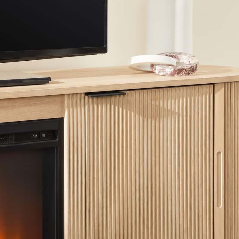 Middlebrook Designs Modern Reeded 70-inch Fireplace TV Stand