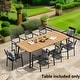 preview thumbnail 55 of 67, Pellebant Patio Dining Table Rectangular Aluminum Outdoor Table