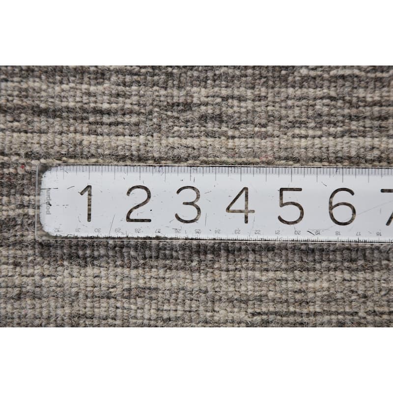 Hand Knotted Oriental 100% Wool Carpet Tribal Tribal Greys & Charcoal Gabbeh Area Rug - 9' 9'' X 8' 1''