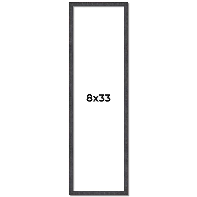 8x33 Frame Brown Solid Wood Picture Frame - Complete Modern Photo
