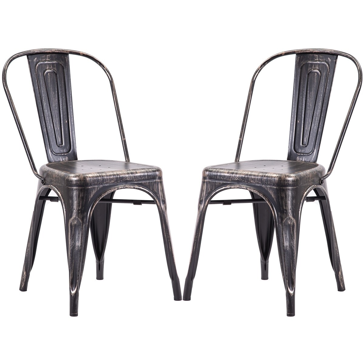 Shop Porch Den Illahe High Back Steel Stackable Vintage Metal Dining Chair Set Of 2 Overstock 23602049,Mens Long Hair Buzzed Sides