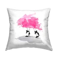 Stupell Industries Fashionista Pink Nail Polish Glam Brands Stacked Design by Martina Pavlova Throw Pillow