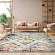 preview thumbnail 2 of 18, SAFAVIEH Madison Medine Boho Diamond Distressed Rug - Blue/Yellow - 5' 3" x 7' 6"