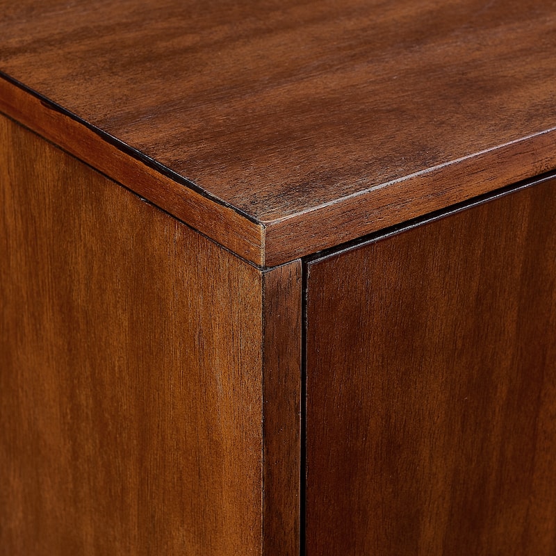 SEI Furniture Walton Tobacco Finish Wood Media TV Stand for TV's up to 70"