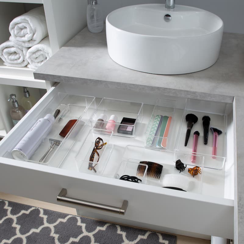 Simplify Small Narrow Drawer Organizer in Clear - 6" x 3" x 2"
