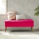 preview thumbnail 94 of 137, HULALA HOME Neptunus Modern 45.5" W Velvet Bedroom Storage Bench for End of Bed with Nailhead Trim